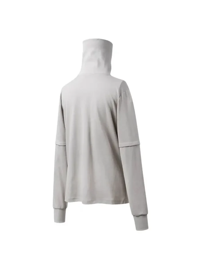 Whyworks 24aw High collar deconstructed longsleeve fingerholed cotton poly material techwear aesthetic 4