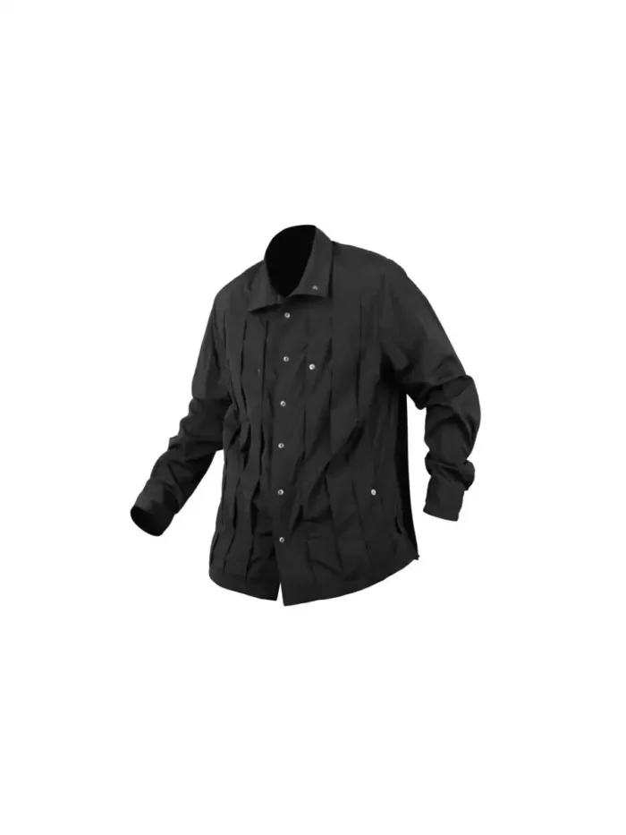 Corrosion equipment 24aw J50 BK Large silhouette shirt jacket overlapped design nylon material techwear