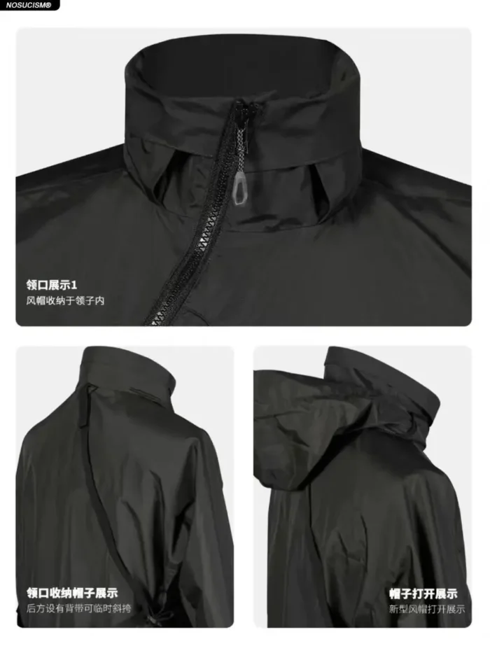 Nosucism 24aw Incline zipper multipocket jacket 2 0v foldable hood carrying sling techwear 1