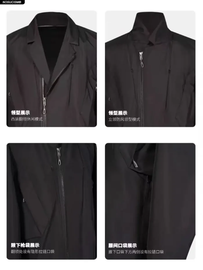 Nosucism 24aw Underarm pocket suit jacket 3L dwr material multipocket techwear 2