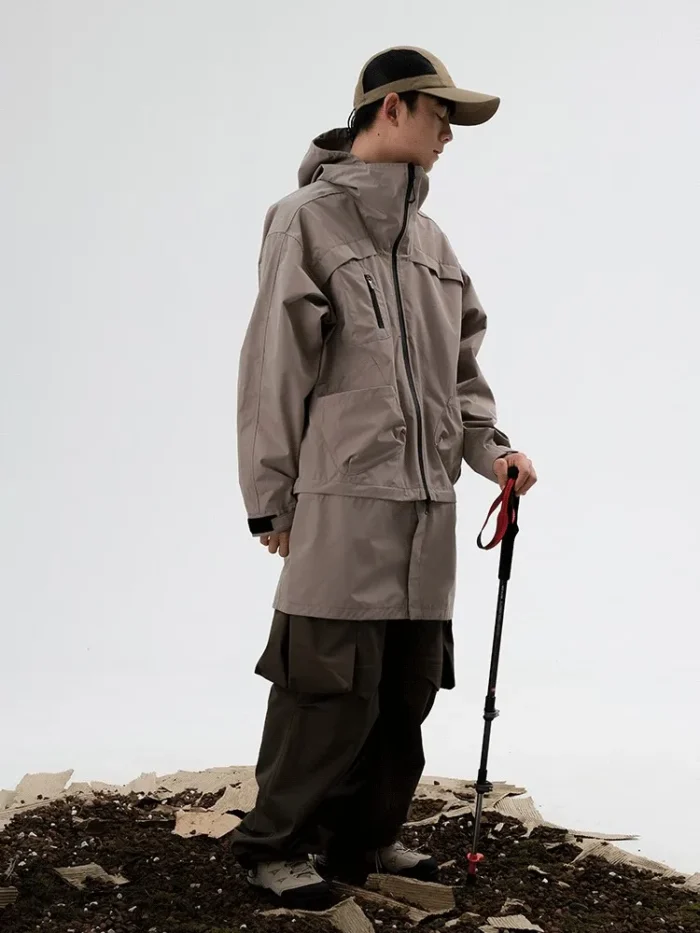 Halcyon 22aw Multi pocket outdoor windbreaker jacket detachable bottom bag ykk zippers gorpcore techwear aesthetic 3