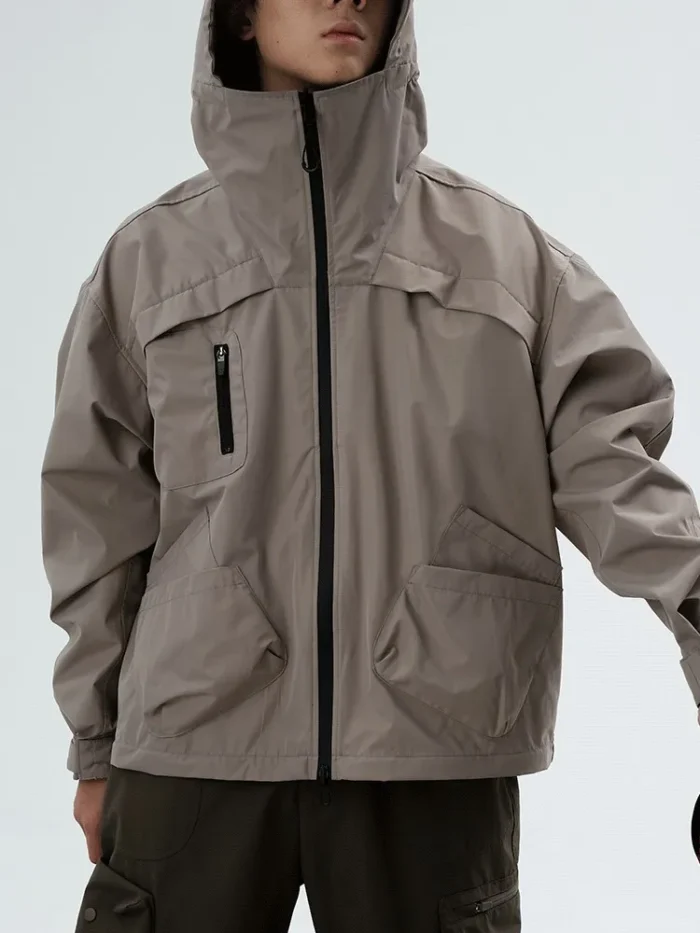 Halcyon 22aw Multi pocket outdoor windbreaker jacket detachable bottom bag ykk zippers gorpcore techwear aesthetic