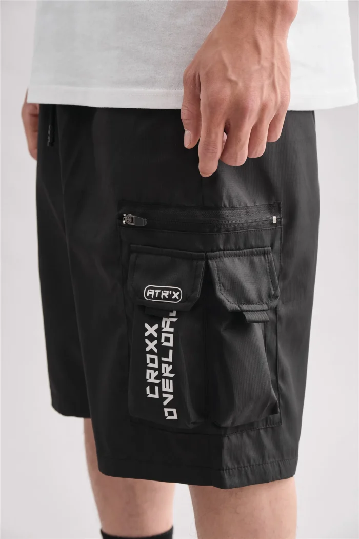 The croxx cargo shorts on drawstring multiple pockets techwear aesthetic streetwear punk 1