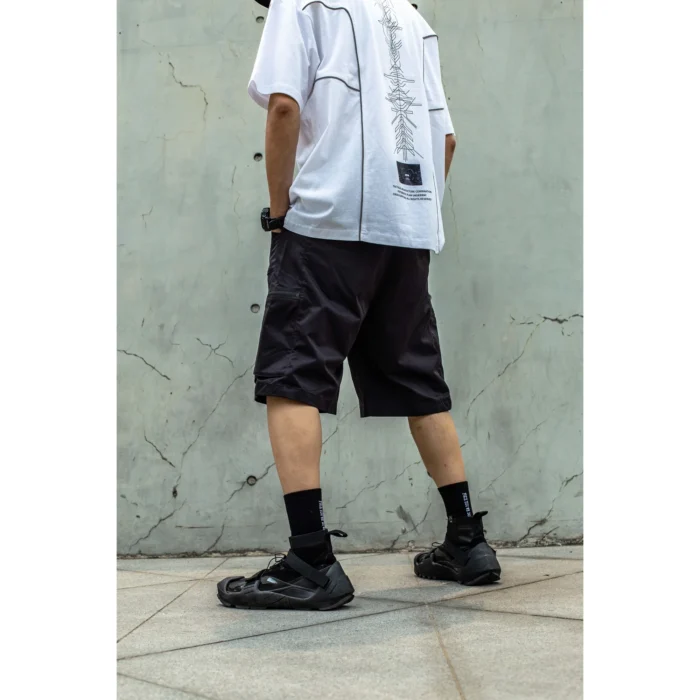 The croxx shorts with side molle multiple pockets drawstring techwear aesthetic streetwear men 19