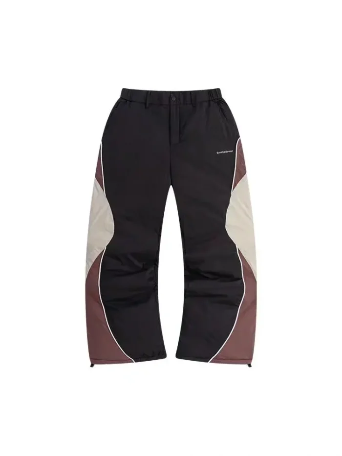 Enshadower 24aw Irregular structure color stitching lightweight down pants for winter techwear gorpcore aesthetic 3