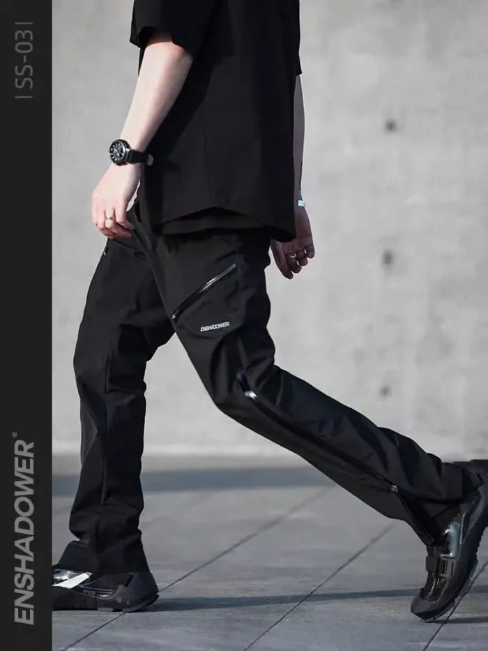 Enshadower Leg zipper pants multipocket slim fit techwear gorpcore aesthetic casual